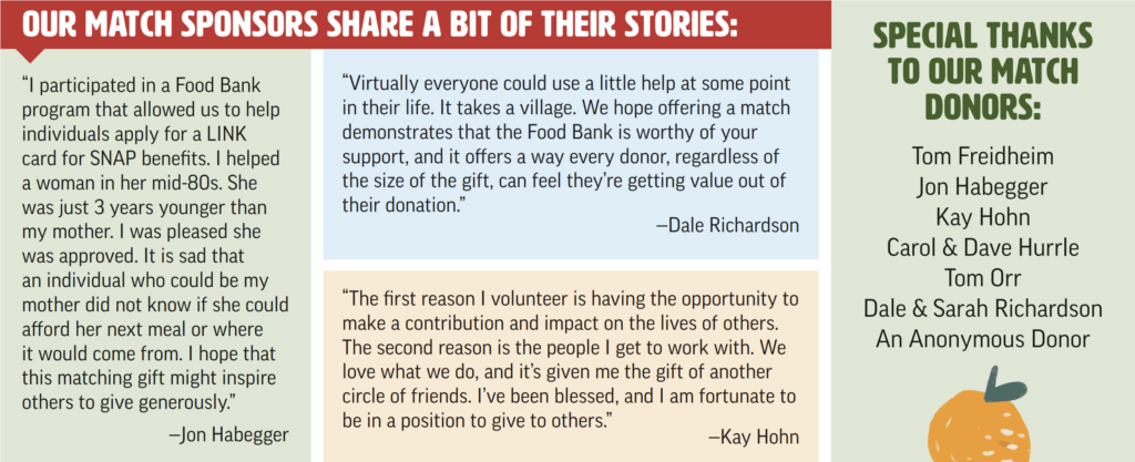 Our match sponsors share a bit of their stories